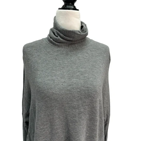 Kit & Ace Grey Jersey Pullover Long Sleeve Turtleneck Tunic Top Size  6 - Picture 2 of 10